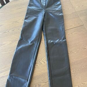 Wilfred Black Leather Detail Pants